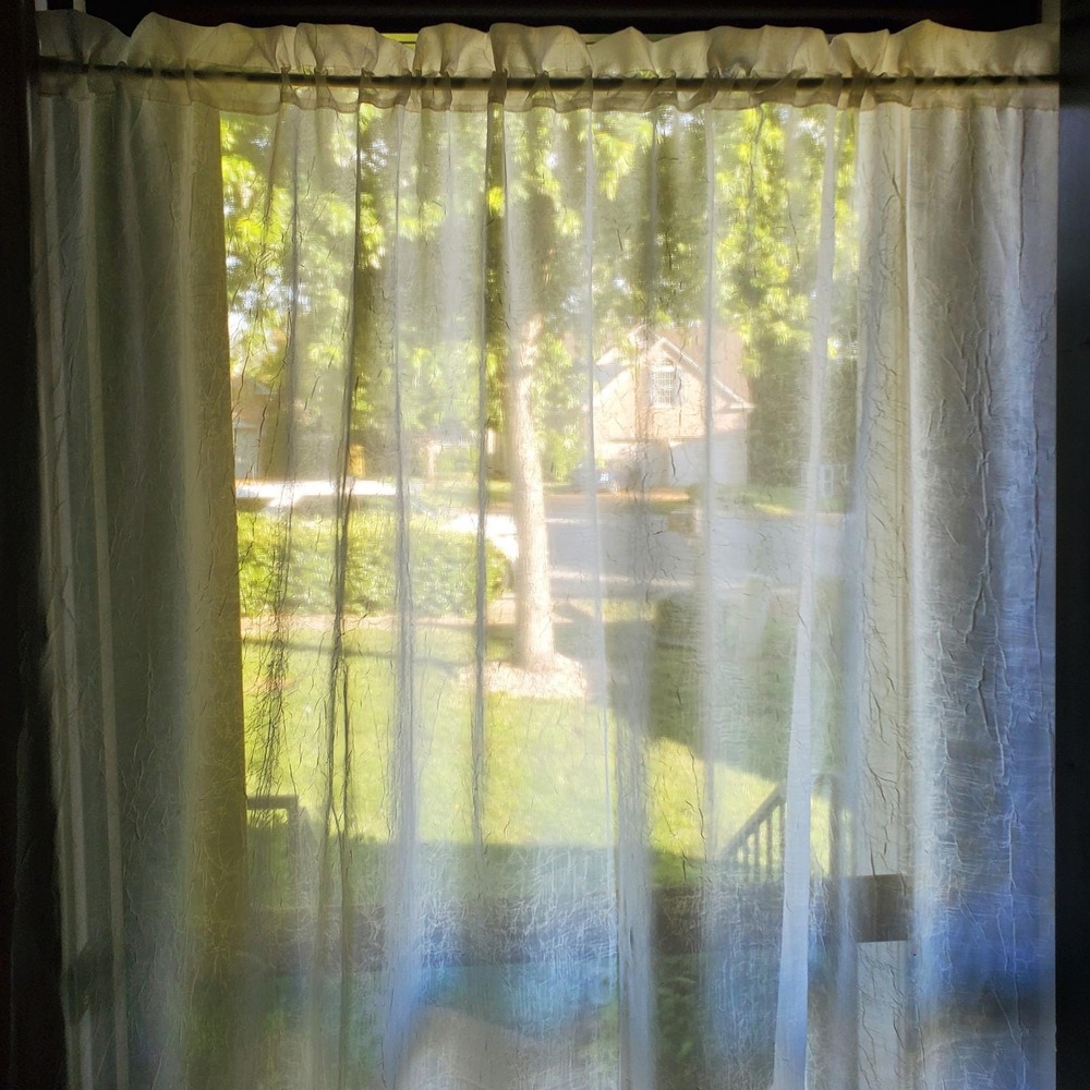 JCPenney Home Sensations Curtain Panel 52x84 Off White Excellent Crushed Sheer